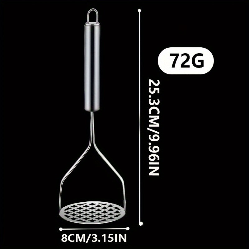 Manual Stainless Steel Potato Masher, Fruit and Vegetable Crusher, Home Kitchen Baby Food Preparation Tool