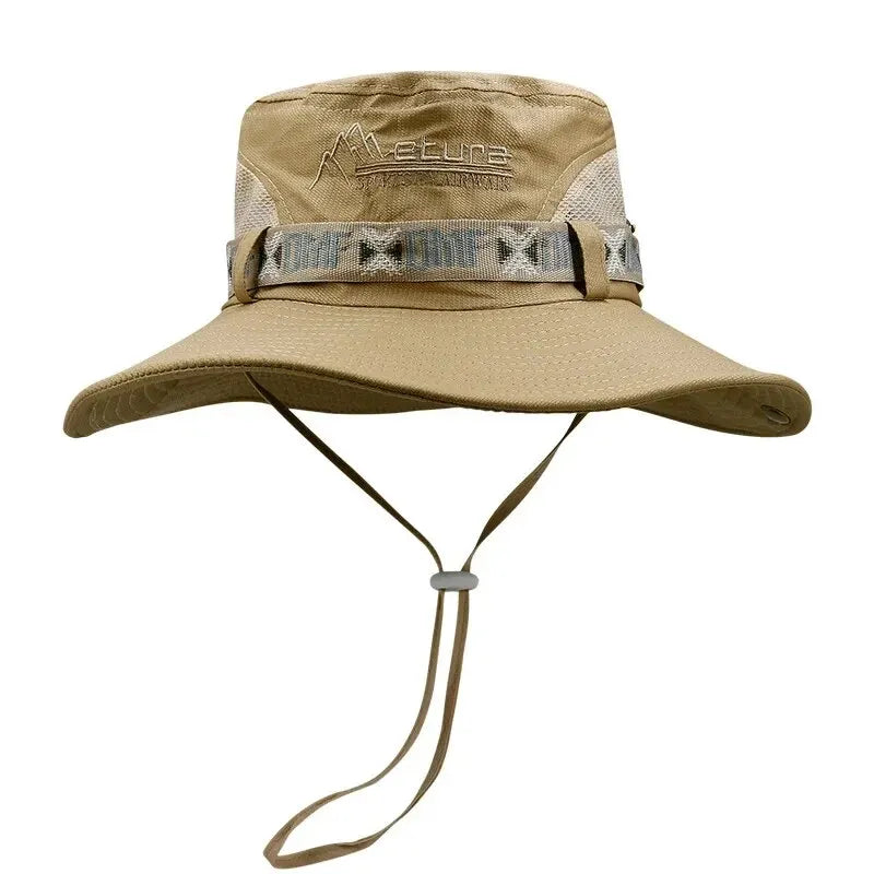 Fishing Hiking Hat, Mesh Outdoor UV Protection, Summer Men Bucket Hat
