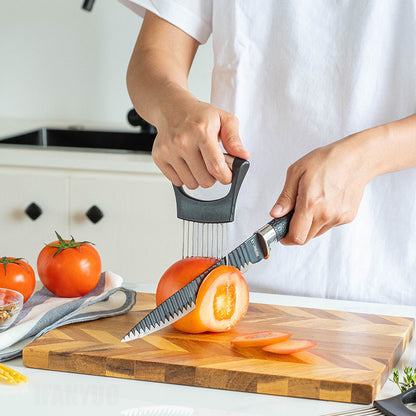 Easy Onion Chopper with Stainless Steel Holder, Colorful Onion Slicer for Potatoes and Vegetables, Kitchen Accessories