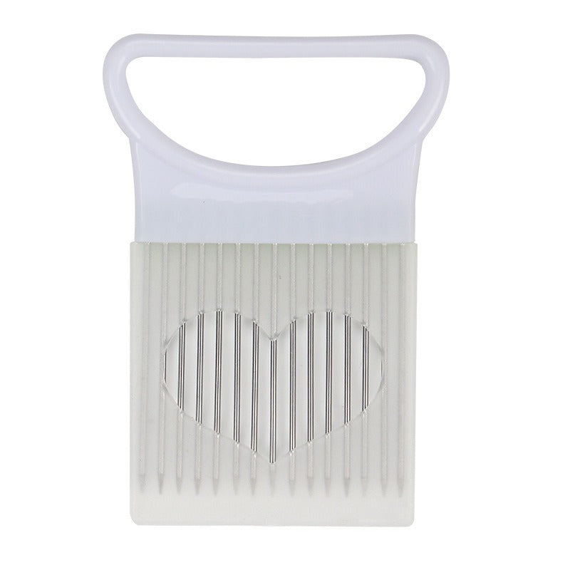 Easy Onion Chopper with Stainless Steel Holder, Colorful Onion Slicer for Potatoes and Vegetables, Kitchen Accessories