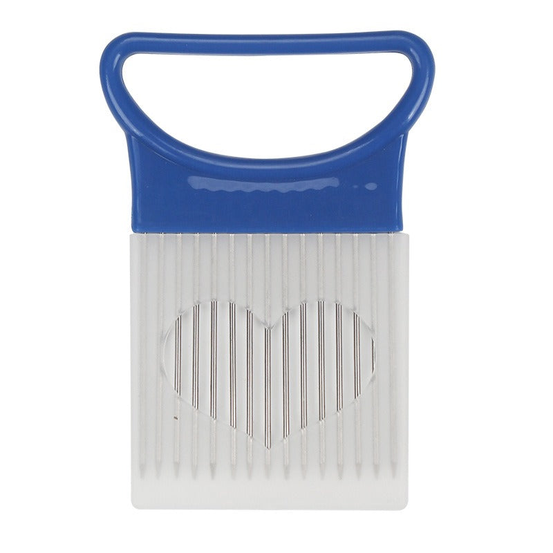 Easy Onion Chopper with Stainless Steel Holder, Colorful Onion Slicer for Potatoes and Vegetables, Kitchen Accessories
