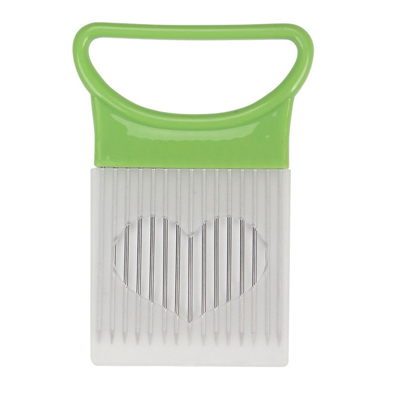 Easy Onion Chopper with Stainless Steel Holder, Colorful Onion Slicer for Potatoes and Vegetables, Kitchen Accessories