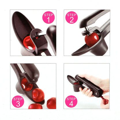 Plastic Cherry Core Seed Remover, Go Nuclear Device for Olives, Fruit Tools, Kitchen Gadgets Cherry Pitter