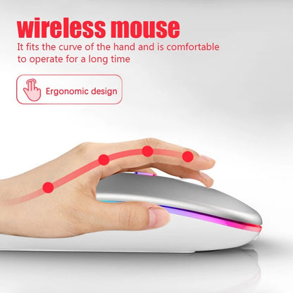 Ergonomic Gaming Wireless Mouse RGB Rechargeable Bluetooth LED Backlit