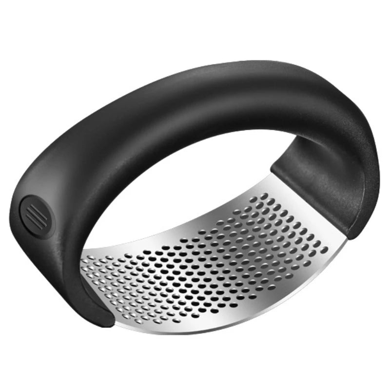 Stainless Steel Garlic Press, Manual Kitchen Tool, Vegetable Press Gadget for Household Use