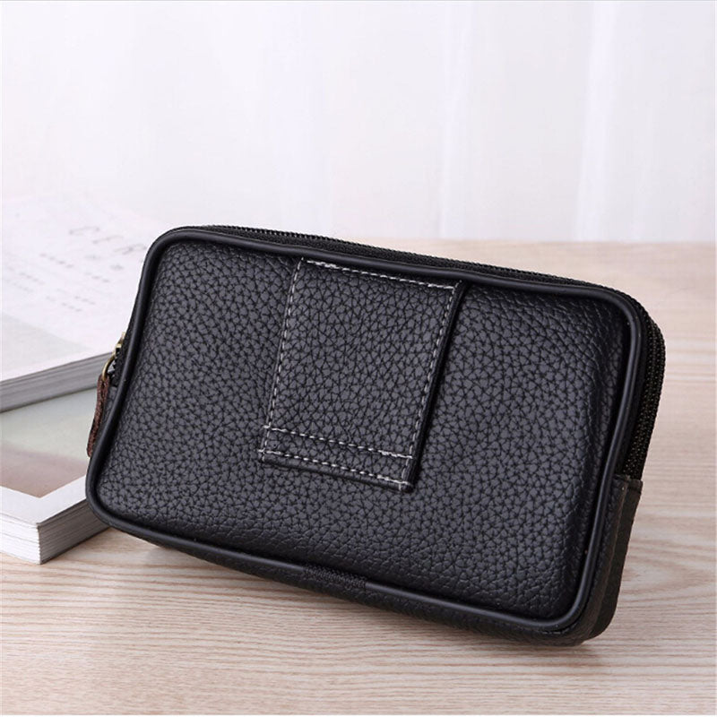 Testificate Belt Bag Leather Waist Packs for Cellphone and Coin Purse Pocket Cellphone Bag Clutch Bag Belt Waist Packs