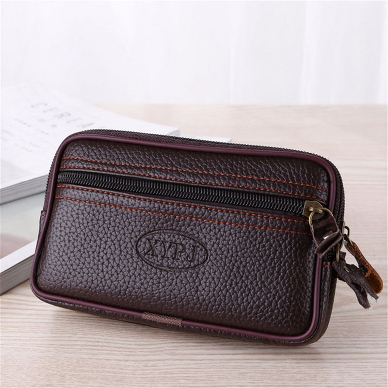 Testificate Belt Bag Leather Waist Packs for Cellphone and Coin Purse Pocket Cellphone Bag Clutch Bag Belt Waist Packs