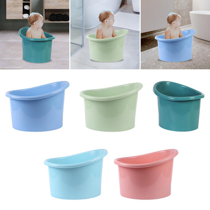 Baby Bath Bucket, Portable Non-Slip Tub for Toddlers, Sitting Up Baby Bathtub for Boys & Girls