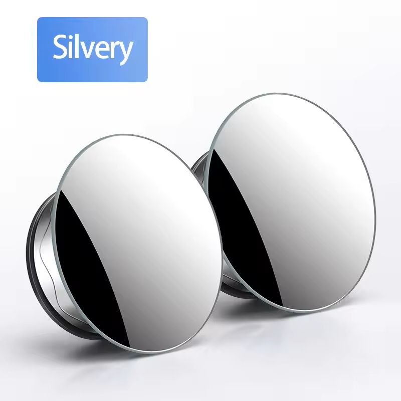 Rimless Convex Blind Spot Mirror 360 Adjustable SuctionCup Blind Spot  Rear View Mirror For Car Par 1
