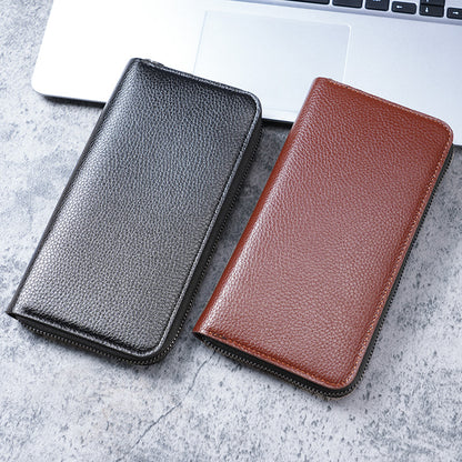 Large Wallet Clutch Bag Long Mens Zipper Wallet Business Card Wallet Mobile Phone Bag 1