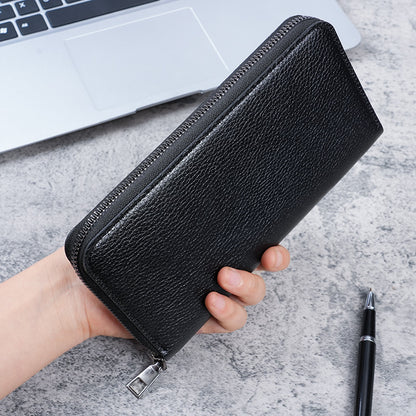 Large Wallet Clutch Bag Long Mens Zipper Wallet Business Card Wallet Mobile Phone Bag 4