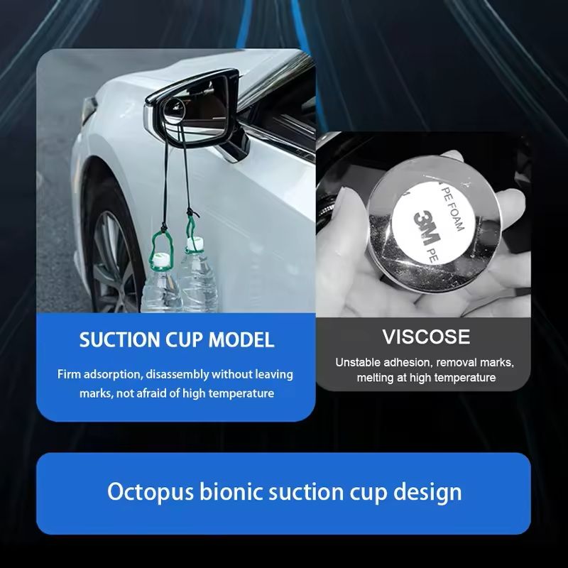 Rimless Convex Blind Spot Mirror 360 Adjustable SuctionCup Blind Spot  Rear View Mirror For Car Par 3