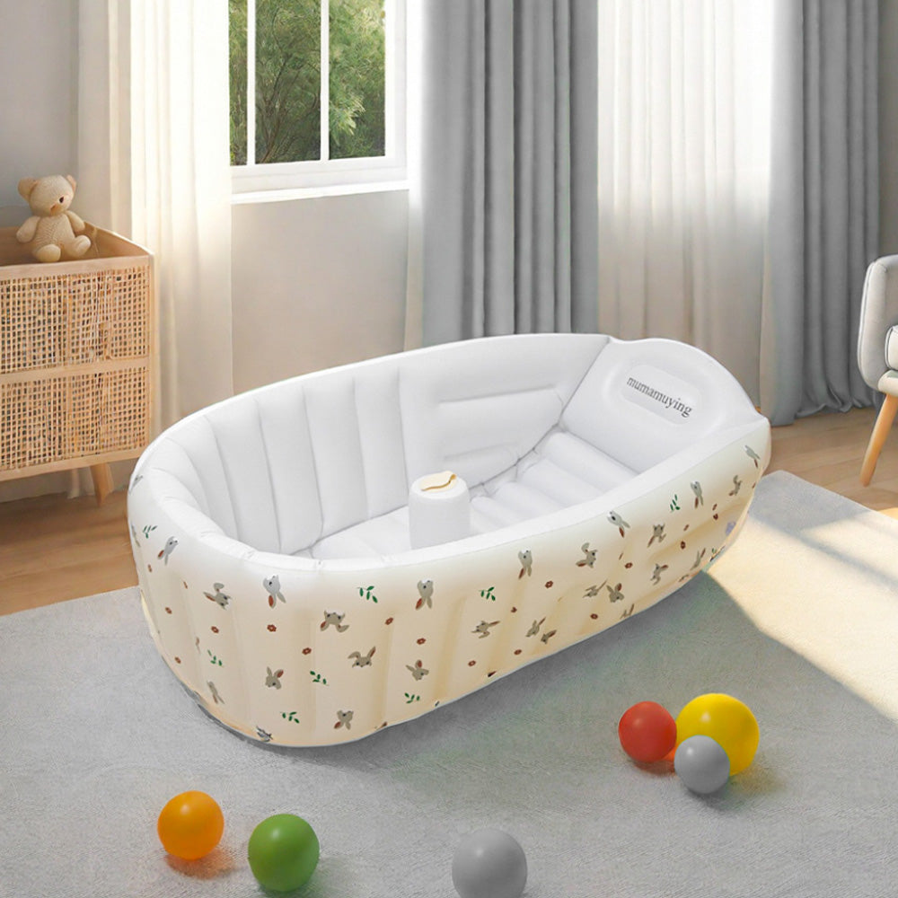Children's Portable Outdoor Inflatable Pool, Animal Baby Bathtub, Soft PVC Swimming Pool for Newborns