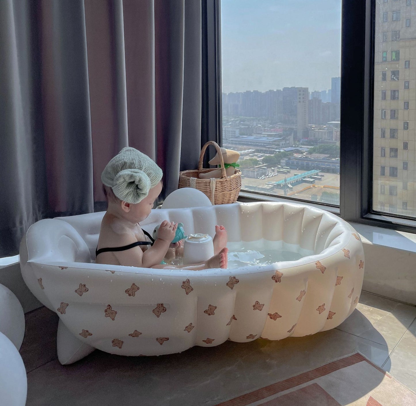 Childrens Portable Outdoor Inflatable Pool Animal Baby Bathtub Soft PVC Swimming Pool For Newborns 3