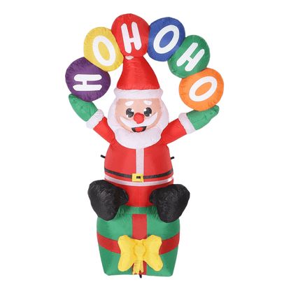 Inflatable Toys Santa Claus Gift Box Xmas Decoration LED Light Yard Lawn Party Display Christmas Ho 5