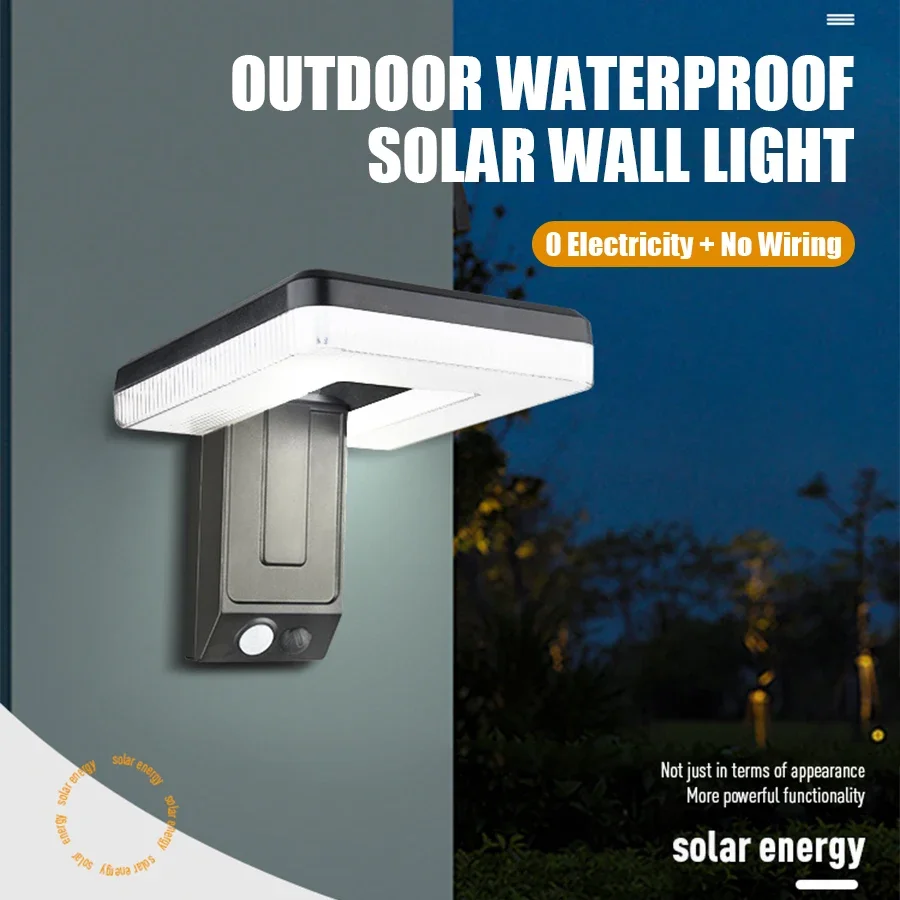 Outdoor Solar Sensor Wall Light Waterproof Folding Light Adjustable For Courtyards Balconies 1