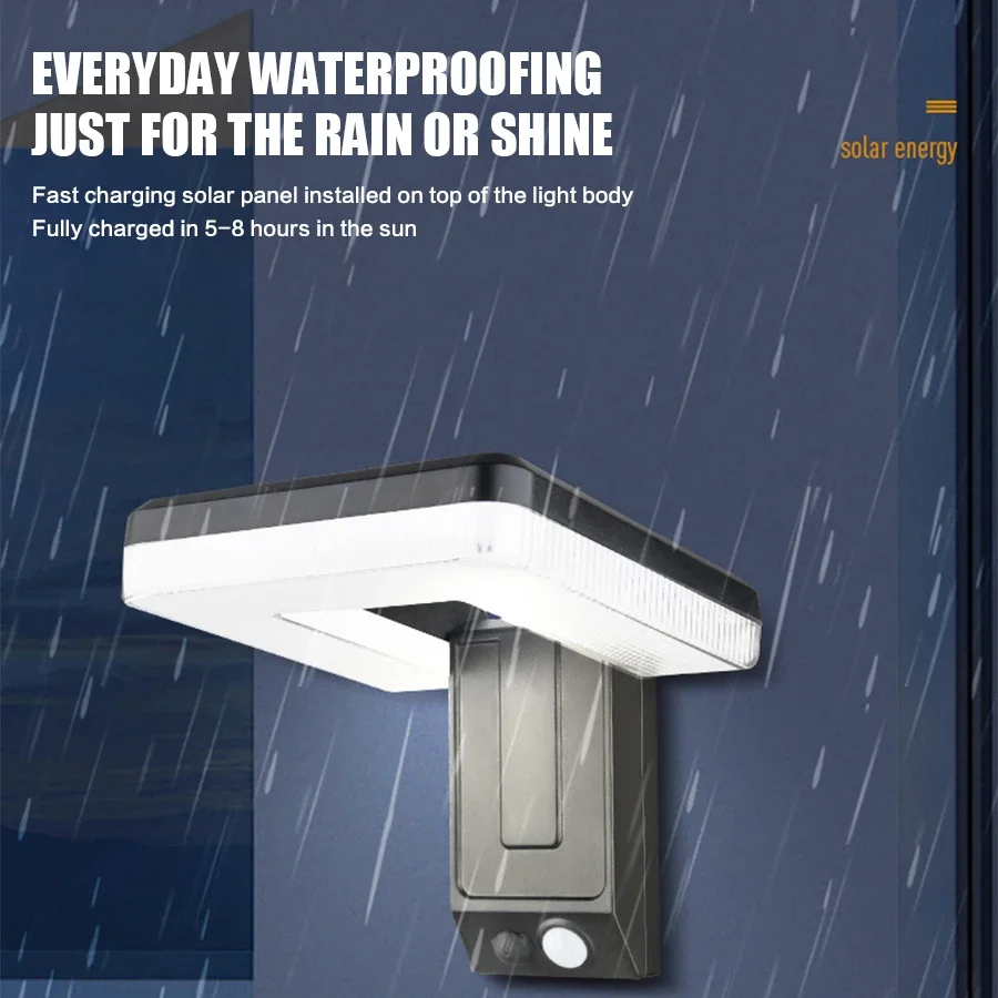 Outdoor Solar Sensor Wall Light Waterproof Folding Light Adjustable For Courtyards Balconies 3