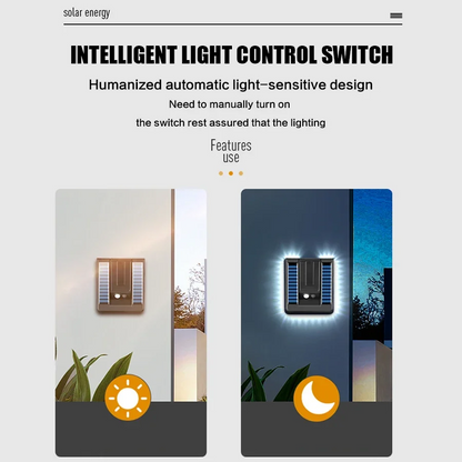 Outdoor Solar Sensor Wall Light Waterproof Folding Light Adjustable For Courtyards Balconies 4