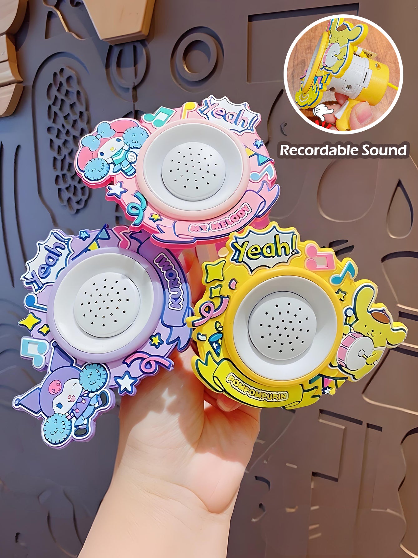 Kawaii Cartoon Doll Pendant Toy Sanrio Mini Speaker Keychain 2