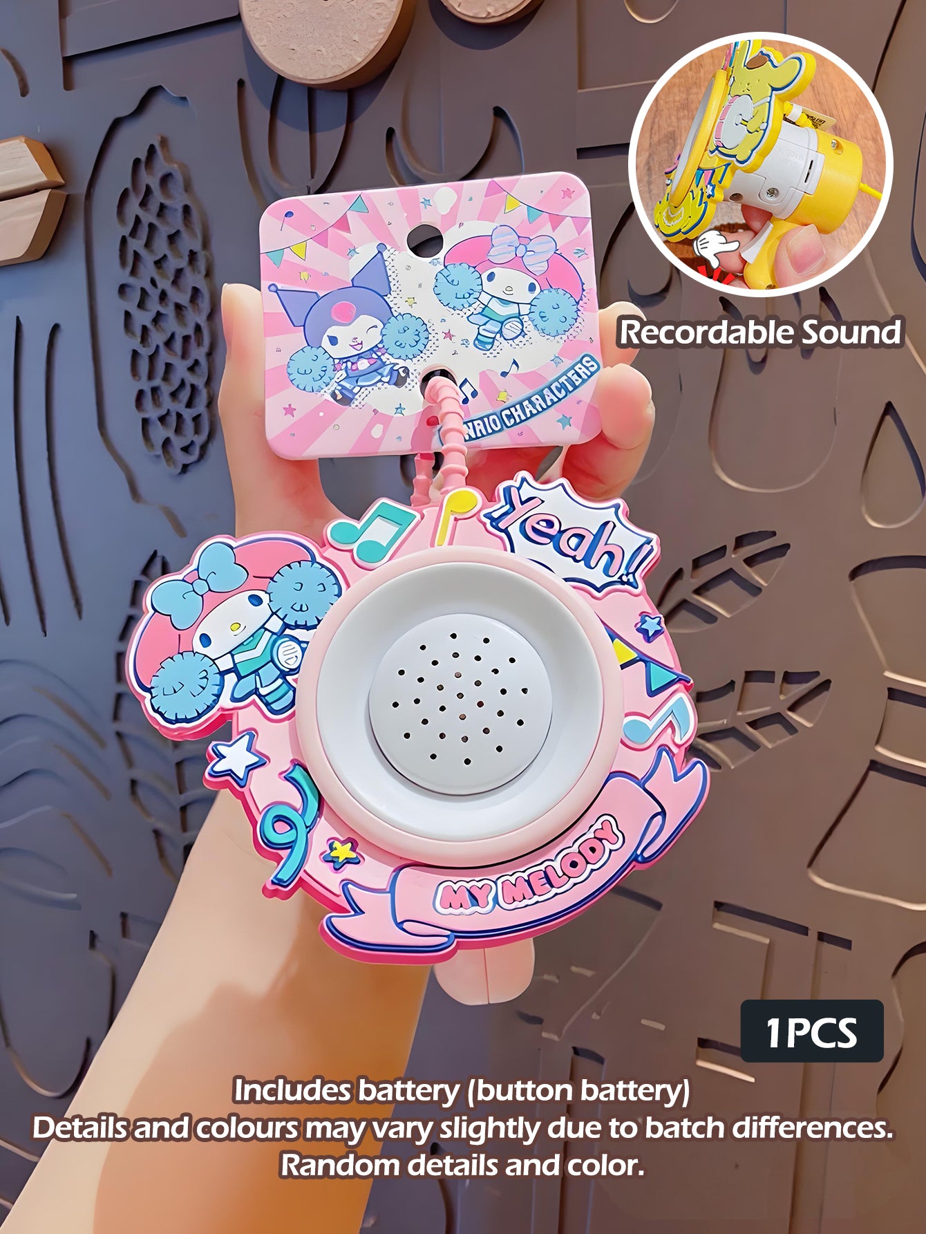 Kawaii Cartoon Doll Pendant Toy Sanrio Mini Speaker Keychain 6