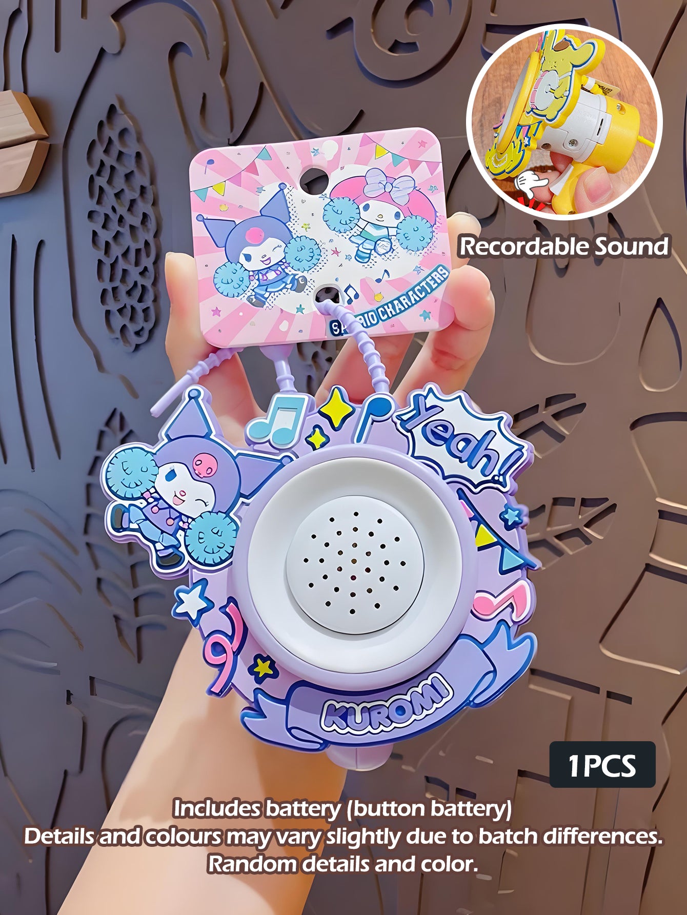 Kawaii Cartoon Doll Pendant Toy Sanrio Mini Speaker Keychain 9