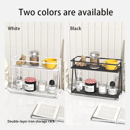 Cup Holder, Double-Layer Tea Room, Desktop Storage Rack for Water Cups