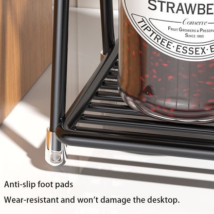 Cup Holder, Double-Layer Tea Room, Desktop Storage Rack for Water Cups