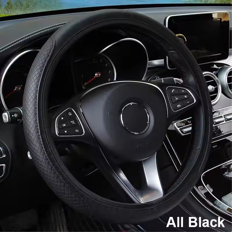 AntiSlip FullWrapped Car Steering Wheel Cover WearResistant 3739 Cm Universal Fit Steering Wheel Pr 1