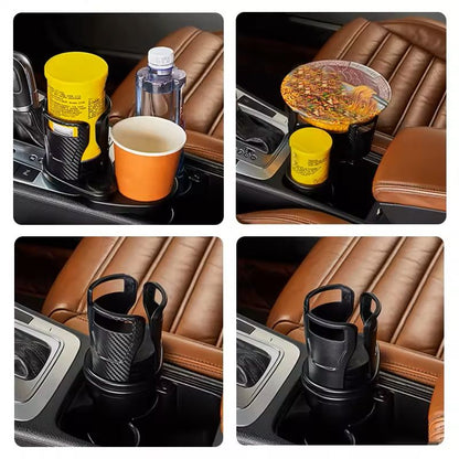 2in1 Car Cup Holder Expander 360 Adjustable AntiShake Bottle  Drink Holder Organizer For Vehicles 2