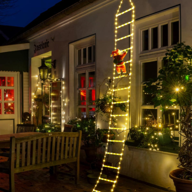 Christmas Decoration LED Santa Claus Climbing Ladder Light Flashing Modes For Xmas Tree Best Home W 4