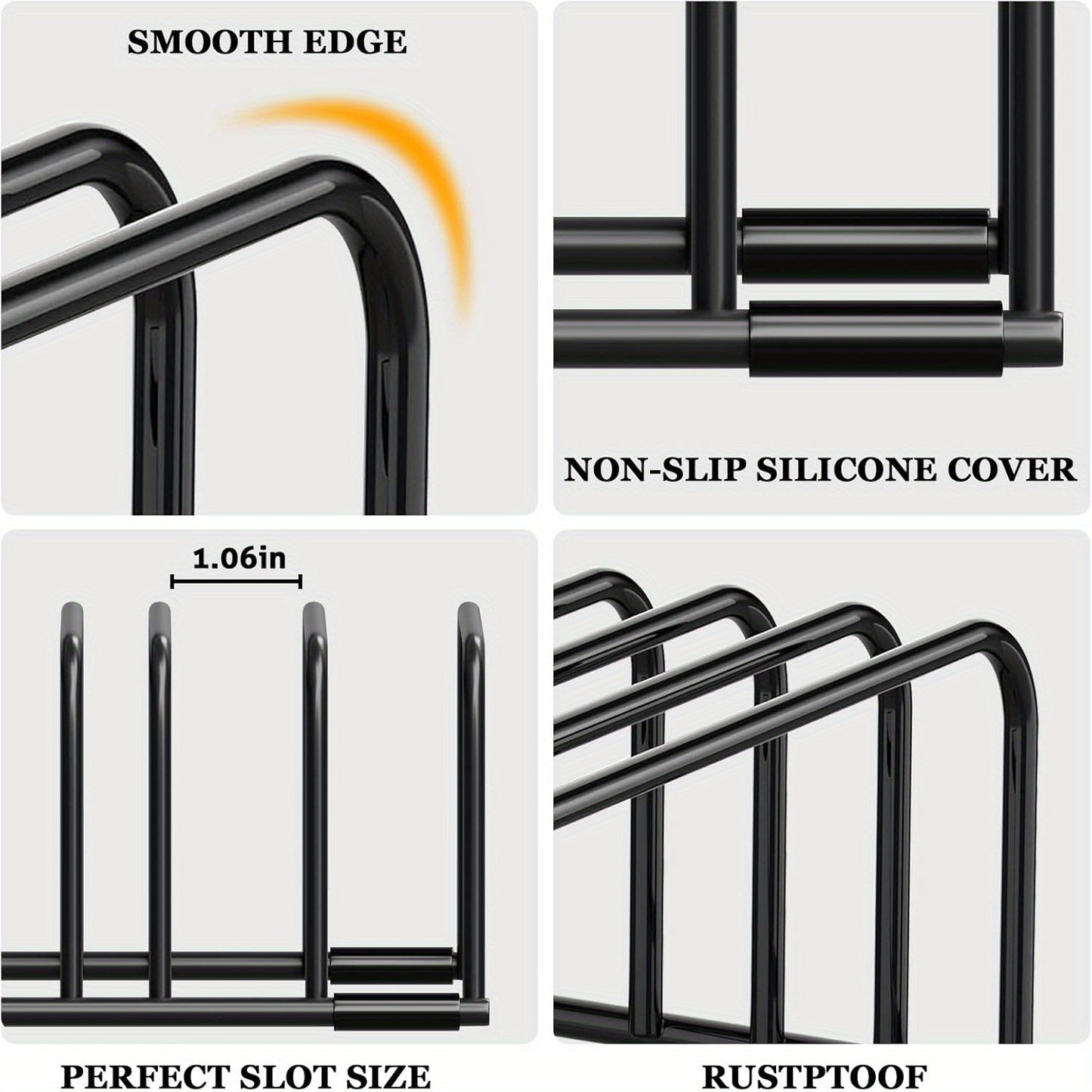 MultiFunctional Iron Kitchen Rack SpaceSaving Storage For Cutting Boards Baking Pans And Wire Mesh  4