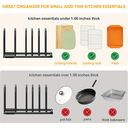 MultiFunctional Iron Kitchen Rack SpaceSaving Storage For Cutting Boards Baking Pans And Wire Mesh  2