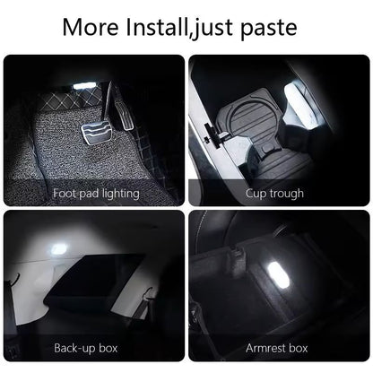 Mini USB-Rechargeable Car Touch Light Magnetic Ambient Lamp for Floor, Trunk, Hood, Ceiling & Auto Interior