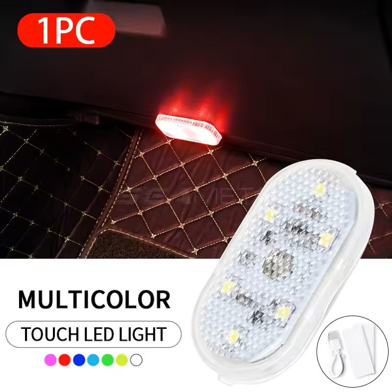 Mini USBRechargeable Car Touch Light Magnetic Ambient Lamp For Floor Trunk Hood Ceiling  Auto Inter 7