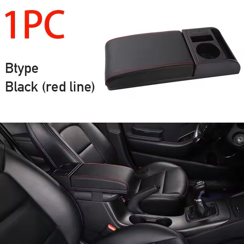 Universal Car Armrest Box Extender Adjustable Auto Elbow Support With USB Charging Ports  Cup Holde 1