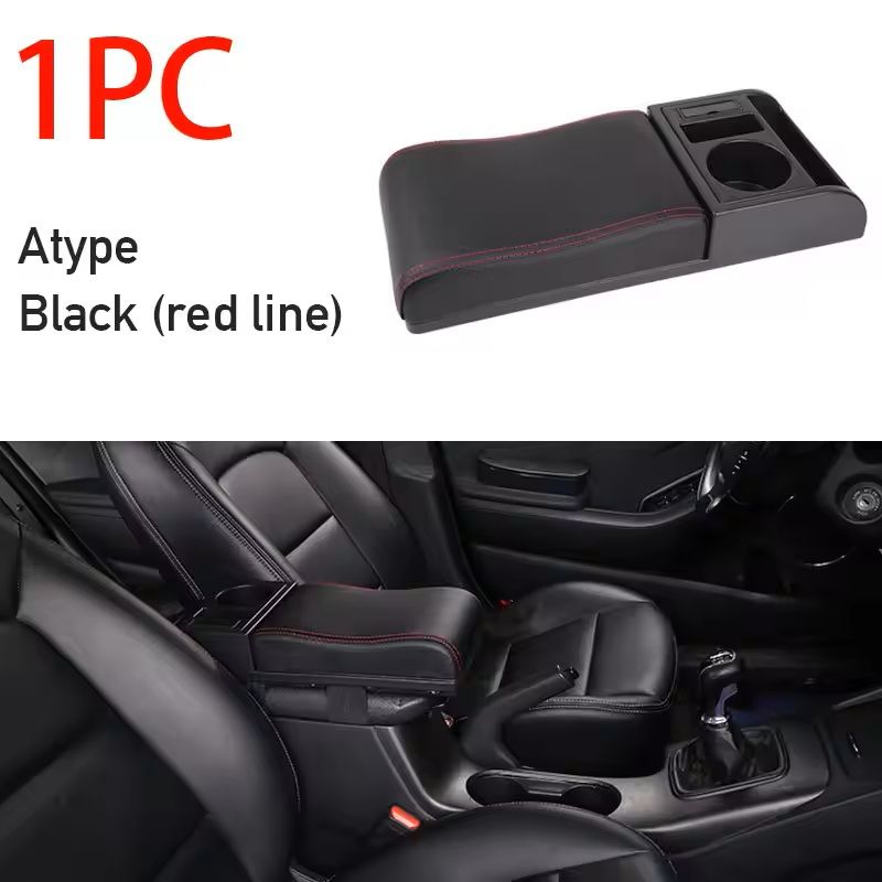 Universal Car Armrest Box Extender Adjustable Auto Elbow Support With USB Charging Ports  Cup Holde 4
