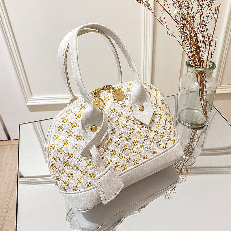Ladies Korean Fashion Handbag Flower Material Shell Crossbody Bag Single Shoulder Crossbody Small B 4