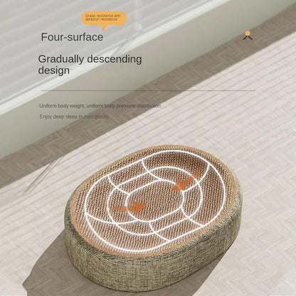 Wear-resistant Cat Nest, Oval Cat Scratching Board, Furniture Grinding Claw Toy
