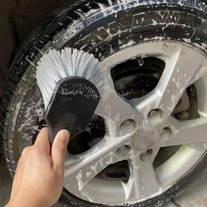 Wheel Cleaning Brush for Car, Tire Rim Detail Brush, Ergonomic Brush Set for Vehicles Cleaning and Maintenance