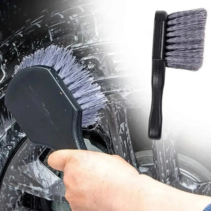 Wheel Cleaning Brush for Car, Tire Rim Detail Brush, Ergonomic Brush Set for Vehicles Cleaning and Maintenance
