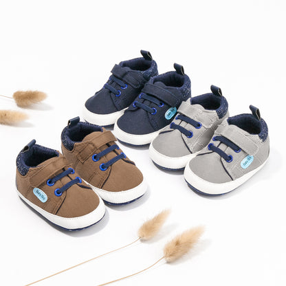 Spring and Autumn Style Baby Shoes with Cartoon Pattern Soft Soled Canvas Shoes