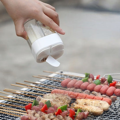 Spice Salt Pepper Shakers Transparent Jar, Barbecue Condiment Can, Kitchen Gadgets with Cover
