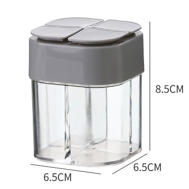 Spice Salt Pepper Shakers Transparent Jar, Barbecue Condiment Can, Kitchen Gadgets with Cover