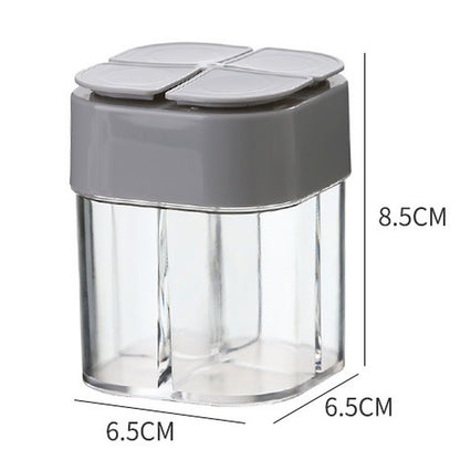 Spice Salt Pepper Shakers Transparent Jar, Barbecue Condiment Can, Kitchen Gadgets with Cover