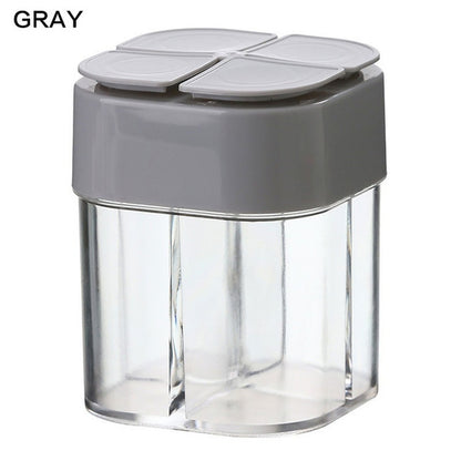 Spice Salt Pepper Shakers Transparent Jar, Barbecue Condiment Can, Kitchen Gadgets with Cover