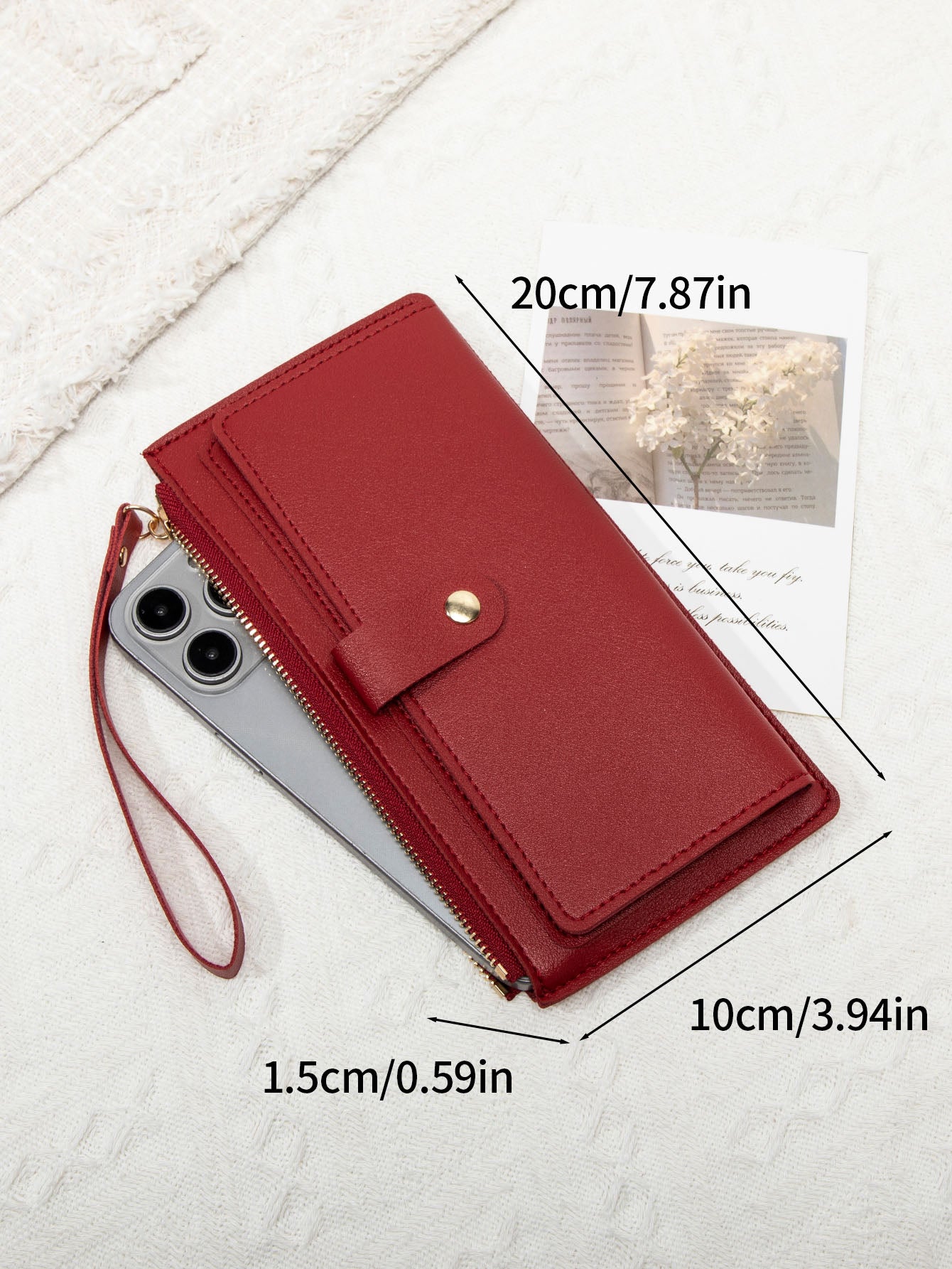 Womens Wallet Ultra Thin Mini PU Leather Coin Purse Multifunctional Long Card Bag Handheld Credit C 3