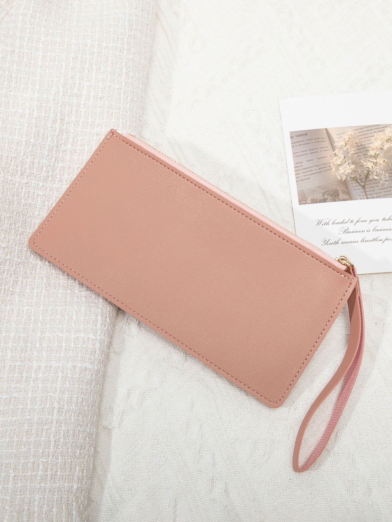 Womens Wallet Ultra Thin Mini PU Leather Coin Purse Multifunctional Long Card Bag Handheld Credit C 4
