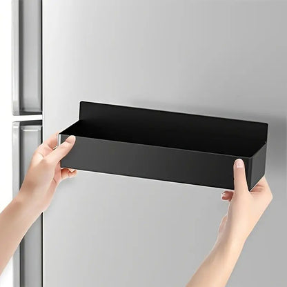 Magnetic Storage Rack PunchFree Refrigerator Basket Kitchen Seasoning Jar Holder Bathroom Shelf Org 4