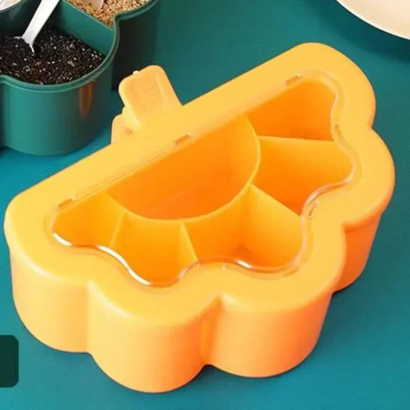 Kitchen Seasoning Box Set with Salt Pepper Sugar Spice Jars