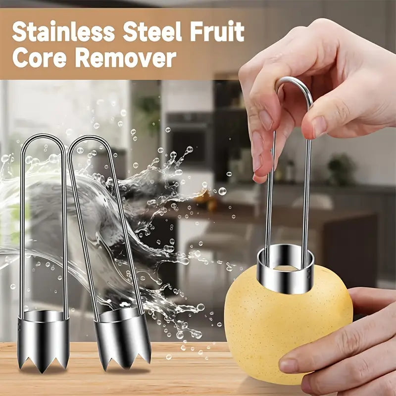 Efficient Stainless Steel Core Remover Tool Fruit Vegetable Corer For Apple Pepper Tomato Cucumber  4